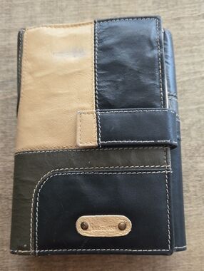 Men's Two-Tone Vintage Patchwork Leather Wallet